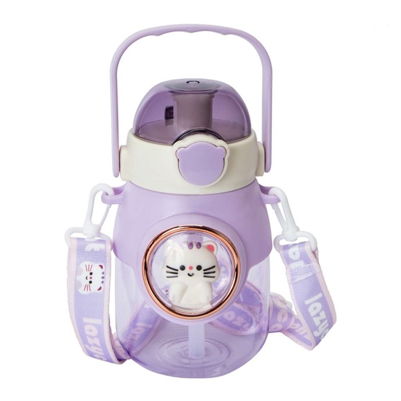 Other - Cute Purple Water Bottle with Cat Design
